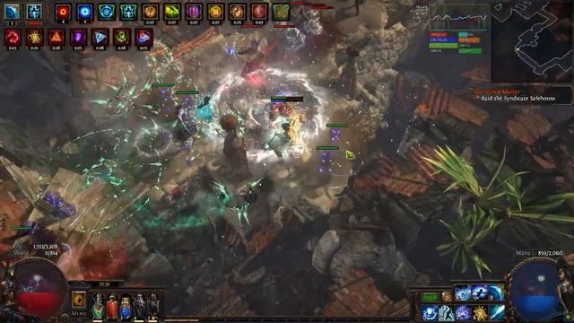 Path Of Exile | 3.20 | lvl 84 Syndicate Safehouse Showcase with Freezing Pulse | Ice Spear Totem | смотреть онлайн