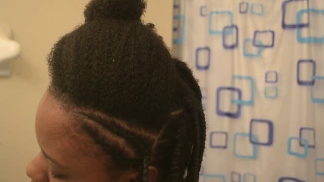 Natural Hair | Braided Protective Hair Style Updo With Extensions смотреть онлайн