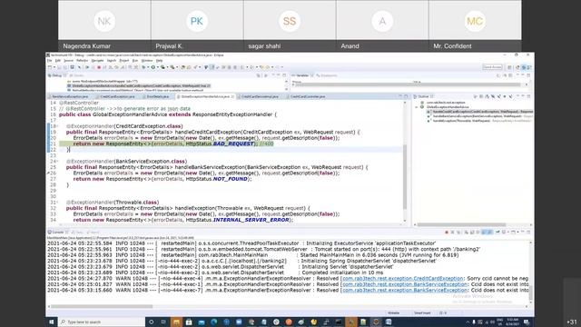 Exception Handling & Swagger in Rest API Day 5 смотреть онлайн
