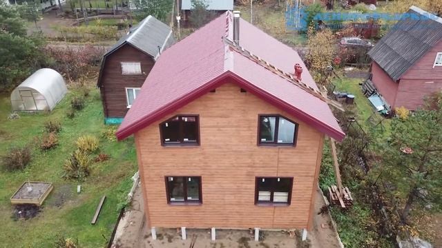 Каркасный дом 126кв.м. в д. Керро Ленинградской области смотреть онлайн