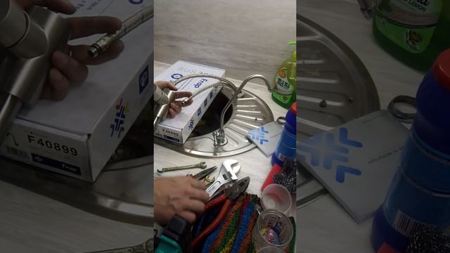 Установка смесителя Frap 304 на кухне Как установить смеситель Frap на кухне, монтаж смесителя фрап смотреть онлайн