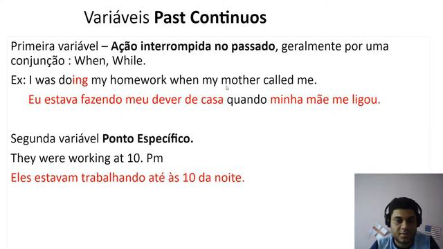 Aula de Inglês 8º ano (Past Continuous) - Profº Alberto. смотреть онлайн