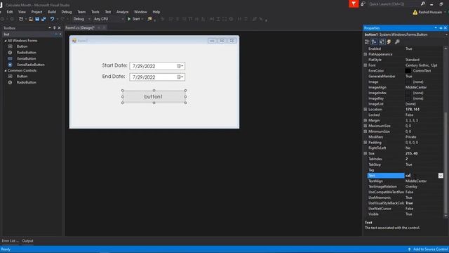 Calculate Number of Months Between two Dates in C# tutorial Using DateTimePicker смотреть онлайн
