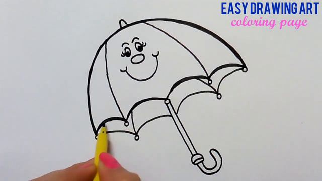 how to draw & coloring cute umbrella rainy season poster drawing || umbrella coloring page for kids смотреть онлайн