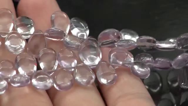 Lavender Pink Amethyst Smooth Pear Briolettes, 7 - 9 mm смотреть онлайн