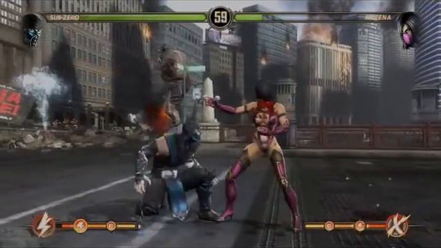 Мортал комбат - Sub Zero vs Mileena (супер бой) смотреть онлайн