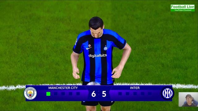 Man City vs Inter - Penalty Shootout | Final UEFA Champions League 2023 UCL | PES Gameplay PC смотреть онлайн