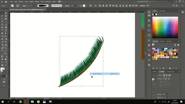How to design pine tree leaf vector in Adobe llustrator? смотреть онлайн