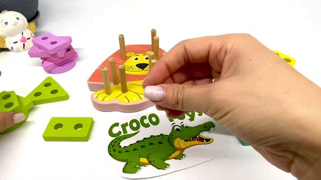 Деревянная геометрика-сортер (львёнок). Обзор! смотреть онлайн