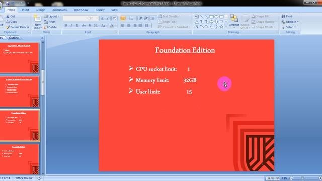 Editions & Limitations of Window Server 2012 R2 смотреть онлайн