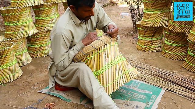 Так делают пуфик из бамбука в Пакистане смотреть онлайн
