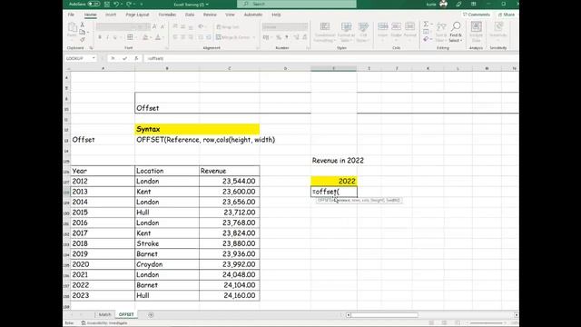 How to use Offset Function in Excel смотреть онлайн