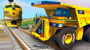 ПРОЕХАЛ НА ОГРОМНОМ ГРУЗОВИКЕ ОПАСНЫЕ РЕЛЬСЫ В ГТА 5 МОДЫ - ЭКСПЕРИМЕНТЫ В GTA 5