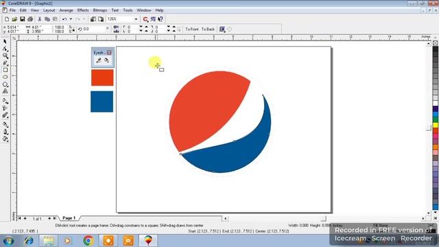 How to create Pepsi logo design in Corel draw смотреть онлайн