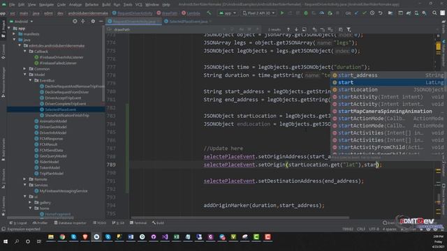 Android Development Tutorial - New Uber Clone #41 Estimate Fare смотреть онлайн