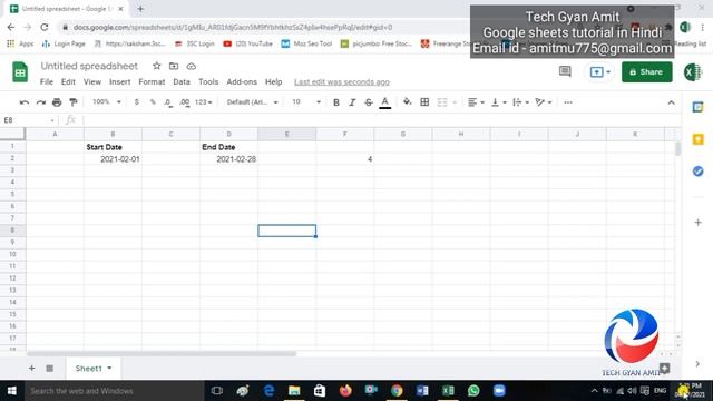 How to count Sunday between two dates in Google sheets смотреть онлайн