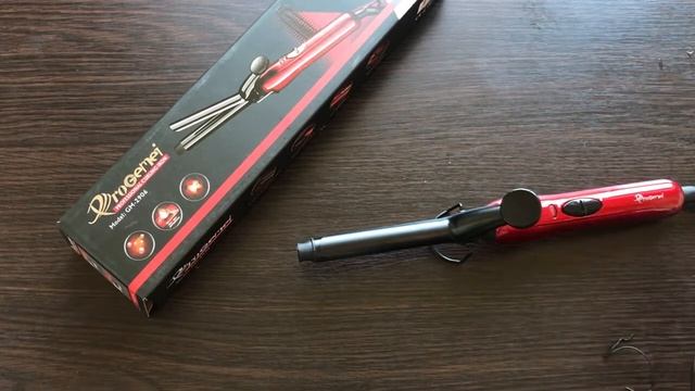 Плойка Gemei GM-2906, щипцы и насадка-щётка для укладки волос