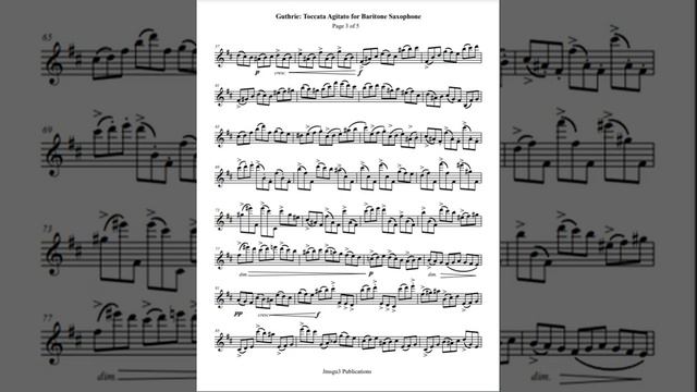 Guthrie: Toccata Agitato for Solo Baritone Saxophone смотреть онлайн