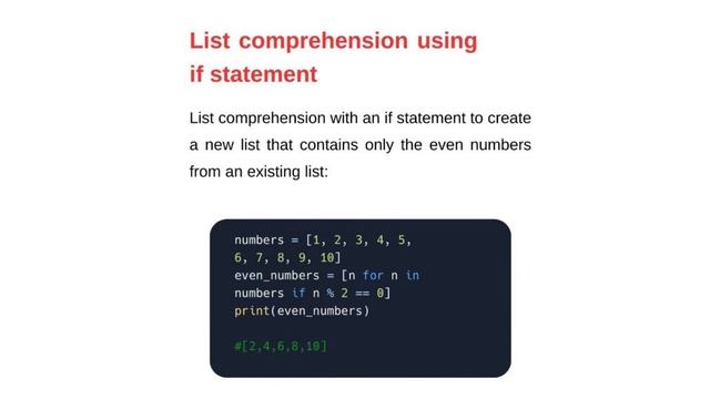LIST COMPREHENSION IN PYTHON смотреть онлайн