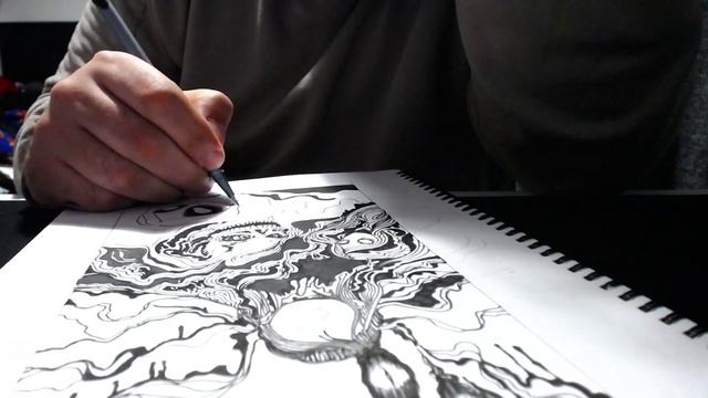 Sketching and Inking (Pen and Indian ink brush pen) - #DNS смотреть онлайн