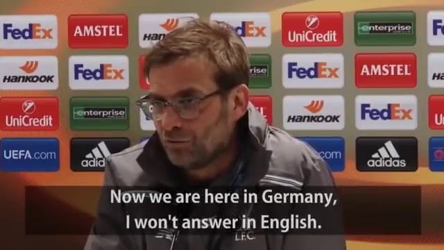 Klopp refuses to speak English in Germany смотреть онлайн