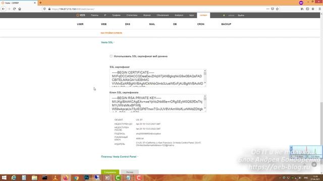 VestaCP - подробный обзор панели смотреть онлайн