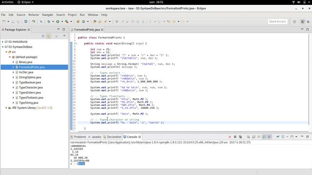 TUTO Java - Formatage de chaînes de caractères (String.format et System.out.printf) смотреть онлайн