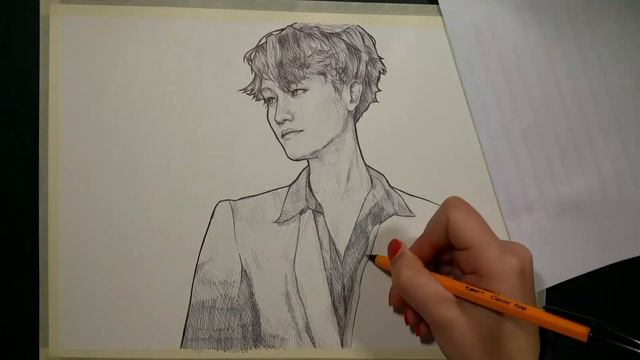 CYMBIDIUM / EXO Baekhyun watercolour time lapse смотреть онлайн