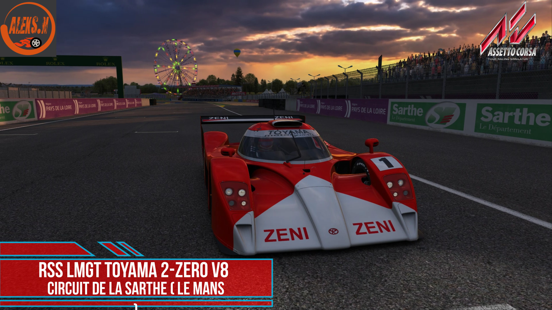 RSS LMGT Toyama 2 ZERO V8 - Circuit de La Sarthe ( Le mans) / Assetto Corsa. смотреть онлайн