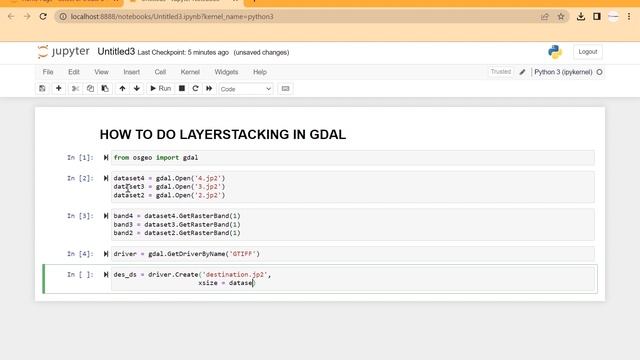HOW TO DO LAYER STACKING IN GDAL | GEOMATICS ENGINEERING | APPLICATION OF GIS WITH PYTHON смотреть онлайн