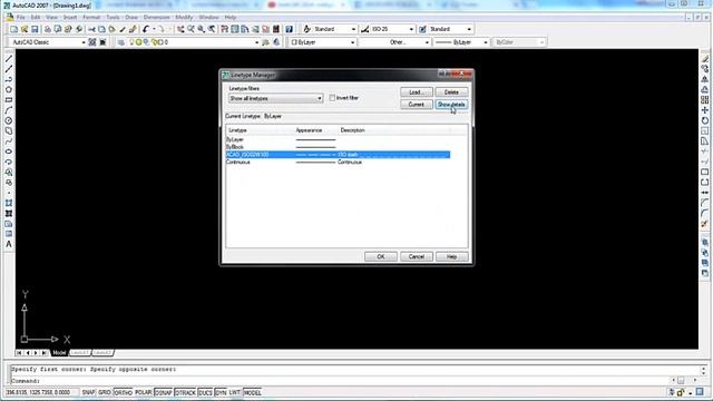 AutoCAD #7 - How to modify the linetype. смотреть онлайн