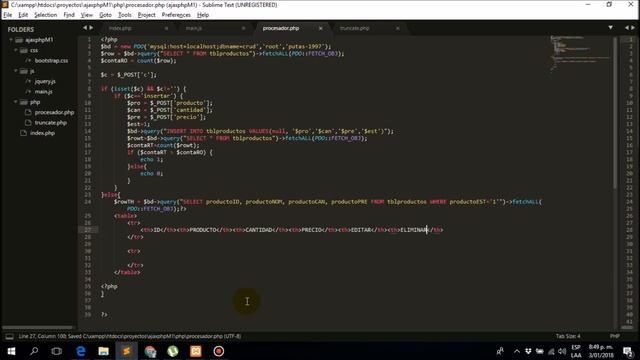 Crud 2: AJAX PHP MYSQL & BS (MOSTRAR)