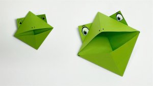Оригами лягушка для детей и новичков