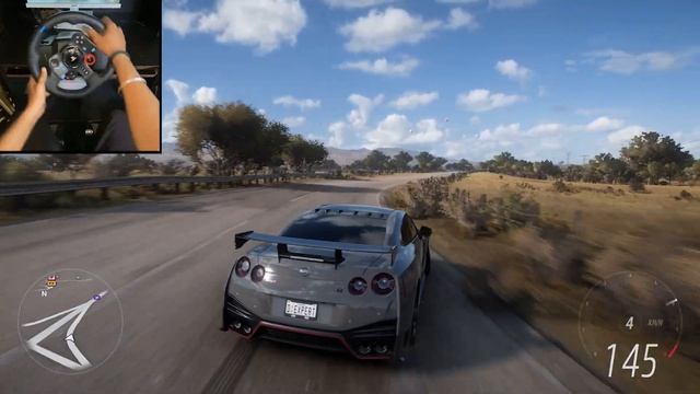 Nissan GTR R35 NISMO - Forza Horizon 5 | Steering Wheel Gameplay смотреть онлайн