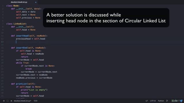 Implementation of Head node insertion in a Doubly Linked List смотреть онлайн