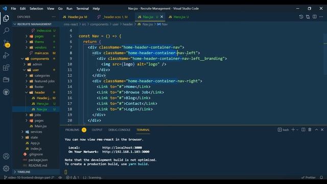 Header Design React & SASS | 7-1 Design Pattern | Recruit Management | React JS | Laravel API смотреть онлайн