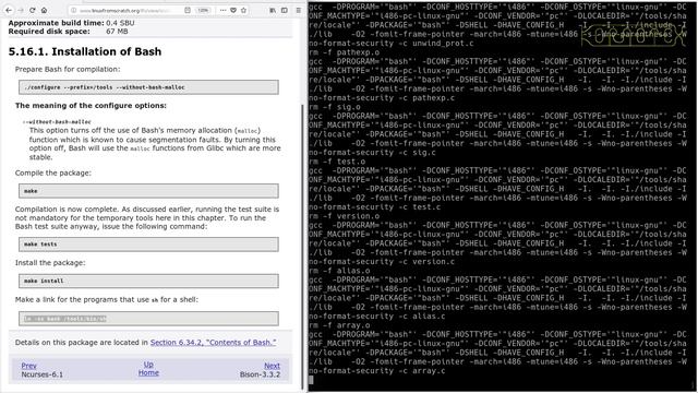 LFS on an Intel i486 Episode 40 - 5.16. Bash-5.0 смотреть онлайн