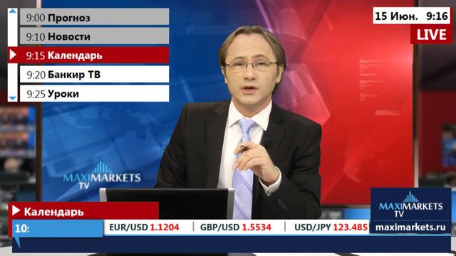 15.06.15 (9:00 MSK) - Календарь рынка Форекс. MaxiMarkets форекс ТВ. смотреть онлайн