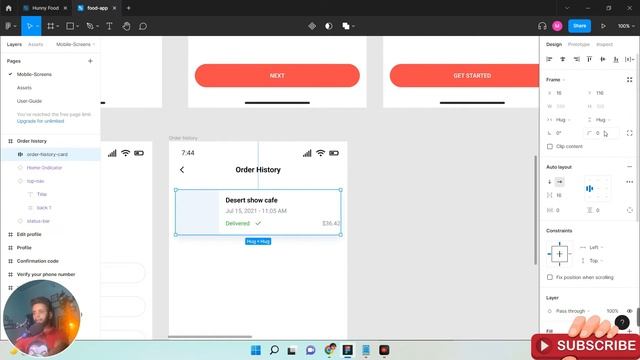 Figma Food Mobile App Design (Part 8) in Hindi смотреть онлайн