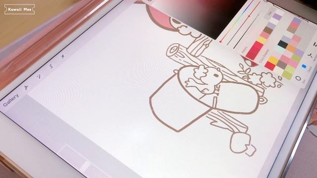 ipad drawing ASMR ✏️ + free wallpaper download ? | kawaii mee смотреть онлайн