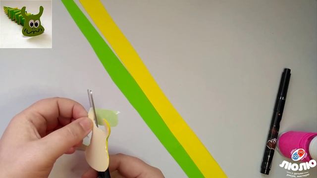 Как сделать гусеницу из цветной бумаги смотреть онлайн