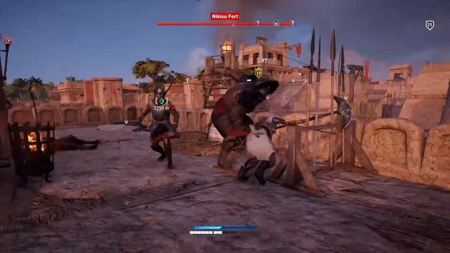 Assassin's Creed Origins | Nikiou Fort | Crazy Fight Scenes with arrows and sword смотреть онлайн