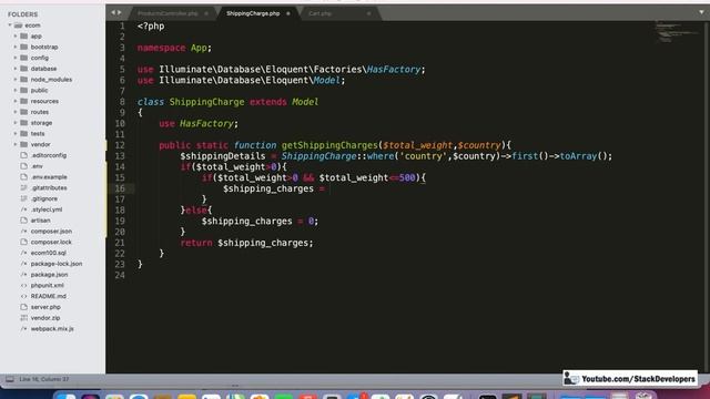 #157 Laravel 8 E-commerce Website | Shipping Charges - Advance (II) | Country / Weight wise Shippin смотреть онлайн