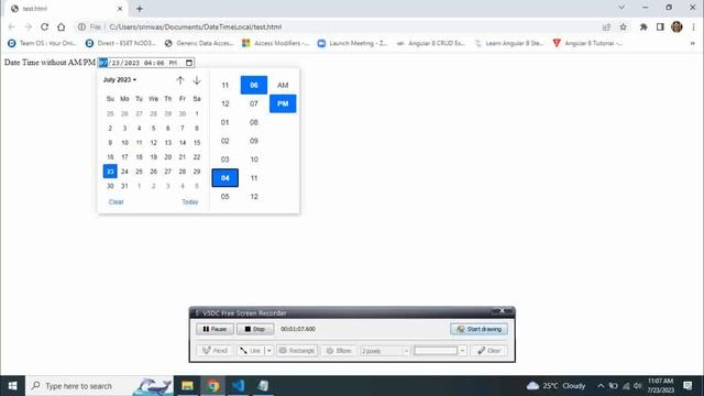 How to disable AM/PM from Calendar using input type datetime-local смотреть онлайн