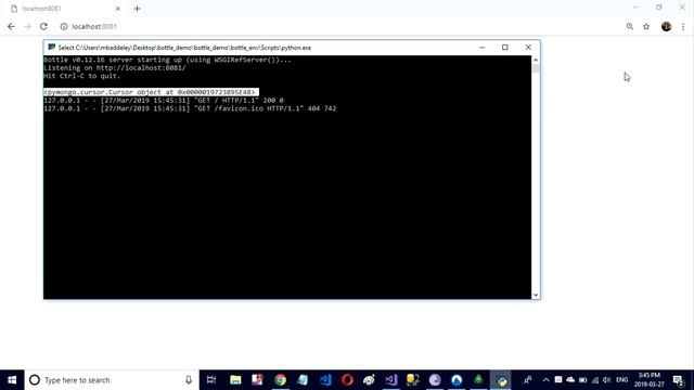 Outputting MongoDB Documents to a View in a Bottle Project смотреть онлайн