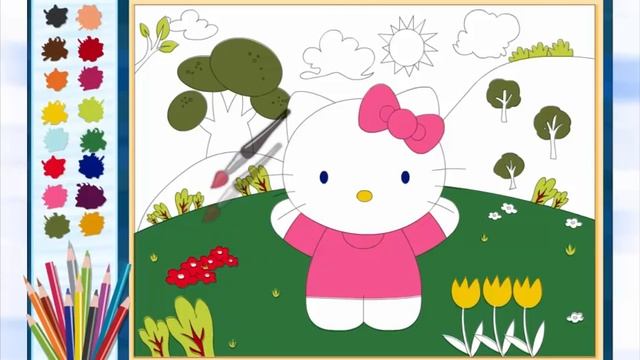 #Hello Kitty coloring pages #Хэллоу Китти раскраска #мультик смотреть онлайн