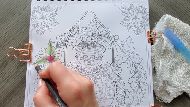 How to Color Holly Leaves with Watercolor Pencils | Tutorial Using Museum Aquarelles смотреть онлайн