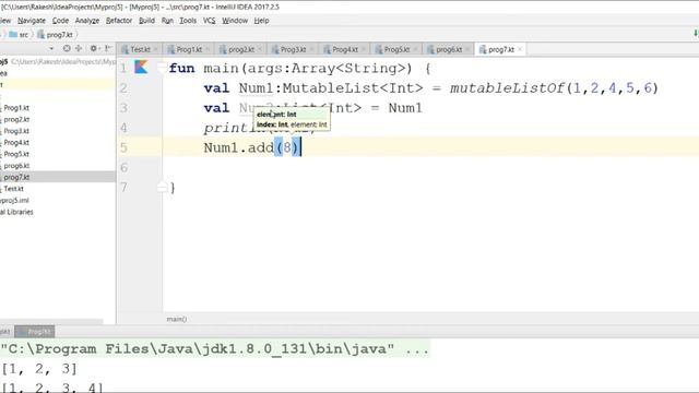 Kotlin Programming Language #20(Using IntelliJ): ListOf() and MutableListOf() смотреть онлайн