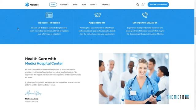 Medici - Health and Medical WordPress Theme Jasper Steven смотреть онлайн
