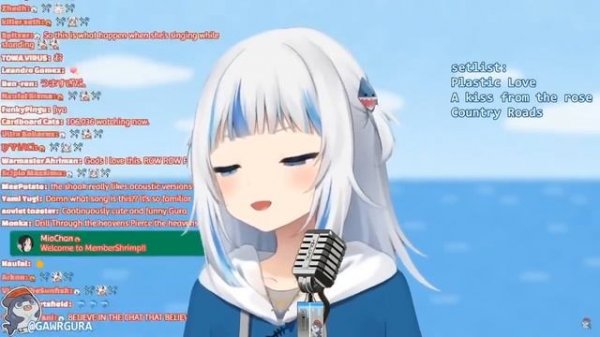 Gawr Gura sings Sorairo Days / Tengen Toppa Gurren Lagann OP